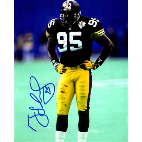 Greg Lloyd Signed Pittsburgh Steelers Hands On Hips 8x10 Photo