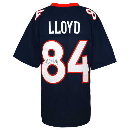 Brandon Lloyd Signed Navy & Orange Custom Football Jersey