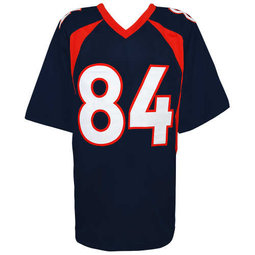 Brandon Lloyd Signed Navy & Orange Custom Football Jersey - Image 3