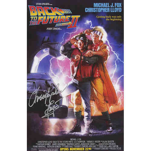 Christopher Lloyd Signed Back To The Future Part II 11x17 Movie Poster