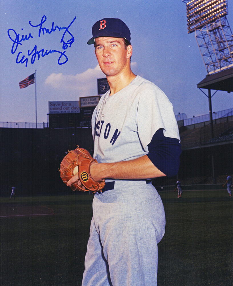 JIM LONBORG BOSTON RED SOX CY YOUNG 67 SIGNED AUTOGRAPHED 8X10