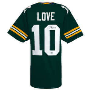 Jordan Love Signed Green Custom Football Jersey – (Beckett)