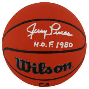 Jerry Lucas Signed Wilson I/O NBA Basketball w/HOF'80