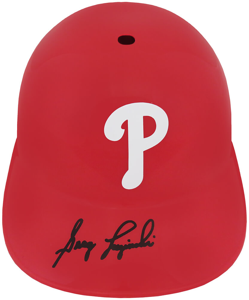 Greg Luzinski Signed Philadelphia Phillies Souvenir Replica Batting Helmet  - Schwartz Authenticated