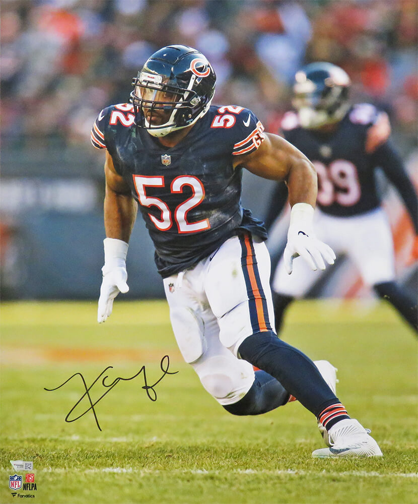 Khalil Mack Signed Chicago Bears Pass Rushing 16x20 Photo (Fanatics)