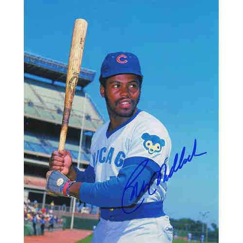 Bill Madlock Signed Cubs Holding Bat Pose 8x10 Photo