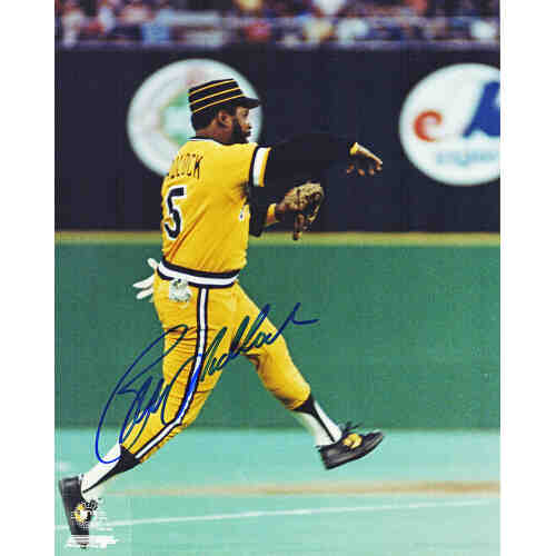 Bill Madlock Signed Pittsburgh Pirates Fielding Action 8x10 Photo