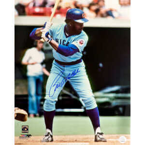 Bill Madlock Signed Chicago Cubs Blue Jersey Batting 16x20 Photo