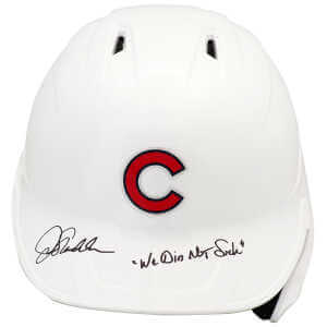 Joe Maddon Signed Chicago Cubs White Rawlings Full Size Batting Helmet w/We Did Not Suck
