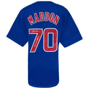 Joe Maddon Signed Blue Custom Baseball Jersey w/2016 WS Champs