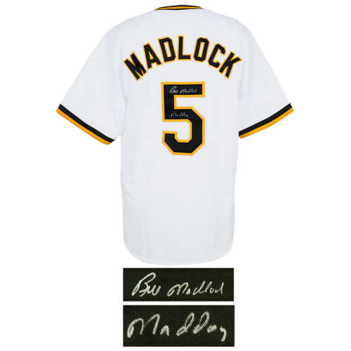 Bill Madlock Signed White Custom Baseball Jersey w/Mad Dog - Image 2