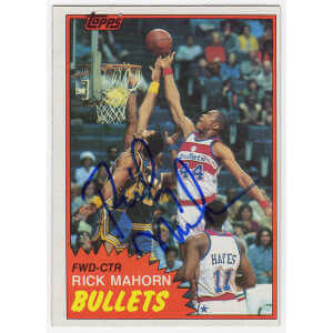 Rick Mahorn Signed Washington Bullets 1981-82 Topps Rookie Basketball Card #98E