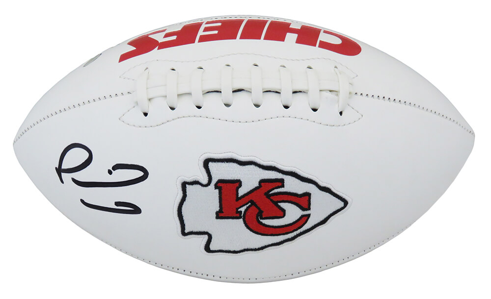 Signed Patrick Mahomes Ball - White Logo Beckett