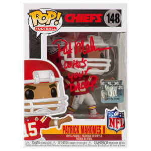 Pat (Patrick) Mahomes Sr. Signed Chiefs Patrick Mahomes NFL Funko Pop Doll #148 w/Who's Your Daddy?