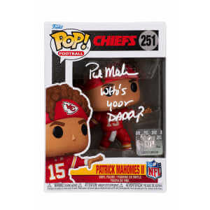 Pat (Patrick) Mahomes Sr. Signed Kansas City Chiefs Funko Pop Doll #251 w/Who's Your Daddy?