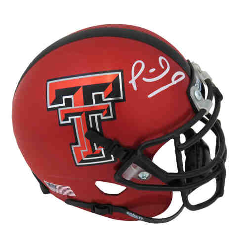 Patrick Mahomes Signed Texas Tech Red Schutt Mini Helmet (JSA)