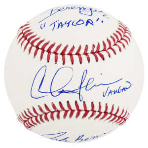 Charlie Sheen, Corbin Bernsen & Tom Berenger Signed Rawlings MLB Baseball w/Character Names