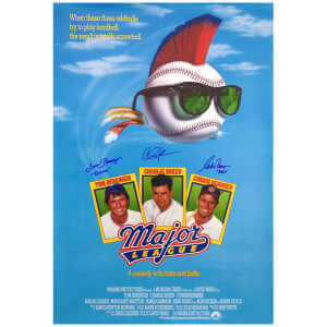 Charlie Sheen, Corbin Bernsen & Tom Berenger Signed Major League 27&times;40 Full Size Movie Poster w/Taylor, Dorn