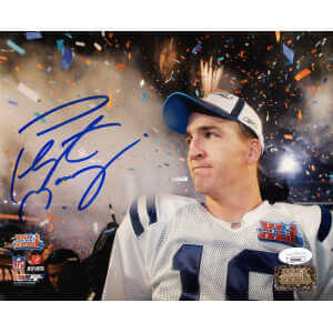 Peyton Manning Signed Indianapolis Colts SB XLI Confetti Celebration Close Up 8x10 Photo- (JSA)
