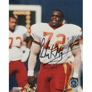 Dexter Manley Signed Washington Football Team White Jersey Holding Helmet 8x10 Photo