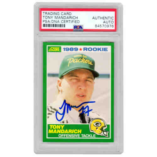Tony Mandarich Signed Green Bay Packers 1989 Score Football Rookie Card #269 - (PSA Encapsulated)