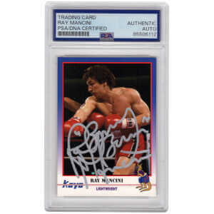 Ray Mancini Signed 1991 Kayo Boxing Trading Card #86 w/Boom Boom - (PSA Encapsulated)