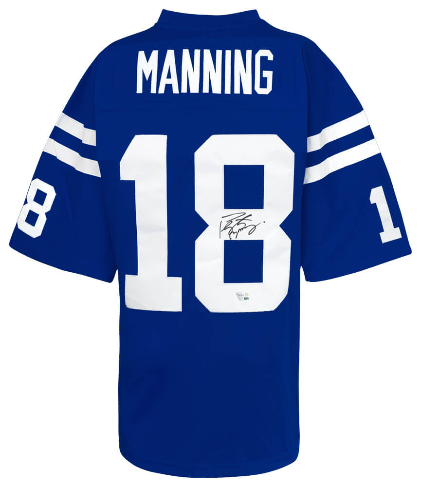 Peyton Manning Signed Indianapolis Colts Blue M&N 1998 Style NFL Legacy Premier Football Jersey - (Fanatics)