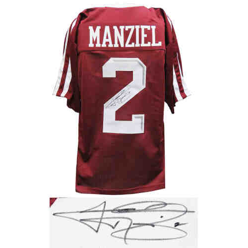 Johnny Manziel Signed Maroon Custom College Football Jersey