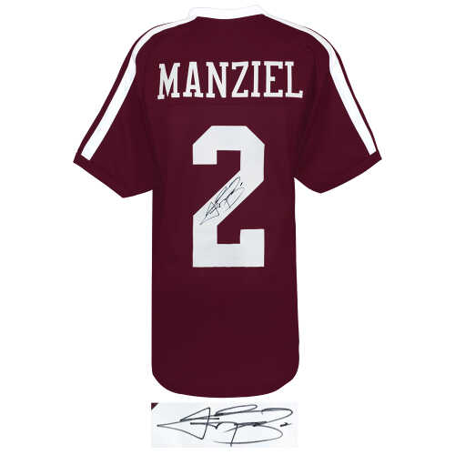 Johnny Manziel Signed Maroon Custom Football Jersey - Image 2