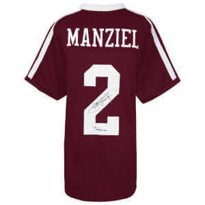 Johnny Manziel Signed Maroon Custom Football Jersey w/12 Heisman