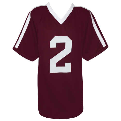 Johnny Manziel Signed Maroon Custom Football Jersey w/12 Heisman - Image 3
