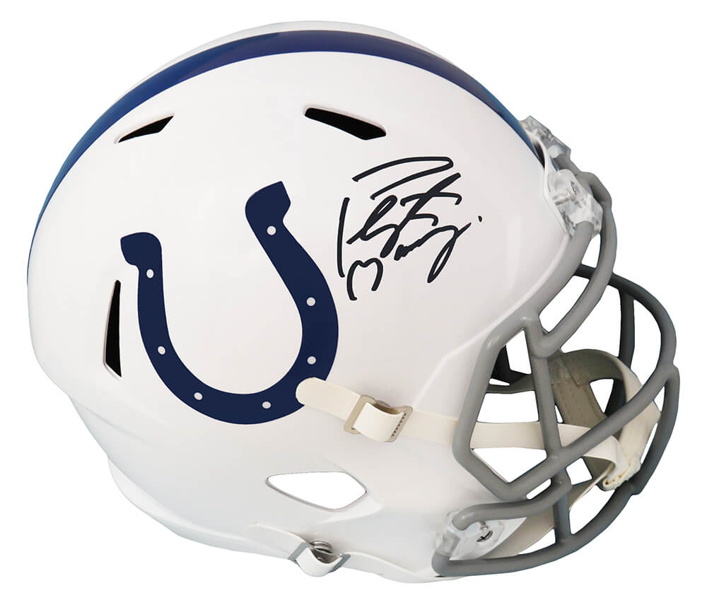 Peyton Manning Signed Indianapolis Colts Riddell Full Size Speed Replica  Helmet