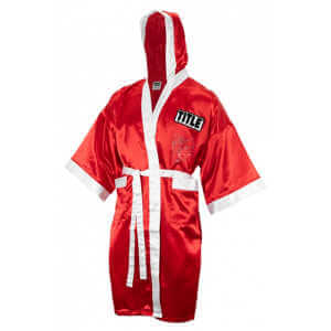 Ray Mancini Signed Title Red & White Boxing Robe w/Boom Boom, HOF'15