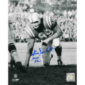 Gino Marchetti Signed Colts Stance B&W 8x10 Photo w/HOF'72