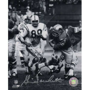 Gino Marchetti Signed Colts B&W Action vs Lions 8x10 Photo