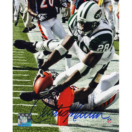 Curtis Martin Signed New York Jets Scoring Touchdown Action 8x10 Photo