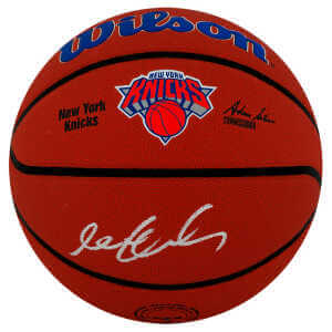Stephon Marbury Signed Wilson New York Knicks Logo NBA Basketball