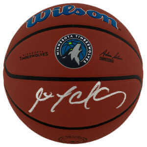 Stephon Marbury Signed Minnesota Timberwolves Logo Wilson NBA Basketball