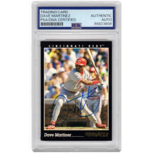 Dave Martinez Signed (Rays / Reds) Baseball Trading Card (Various) – (PSA Encapsulated)