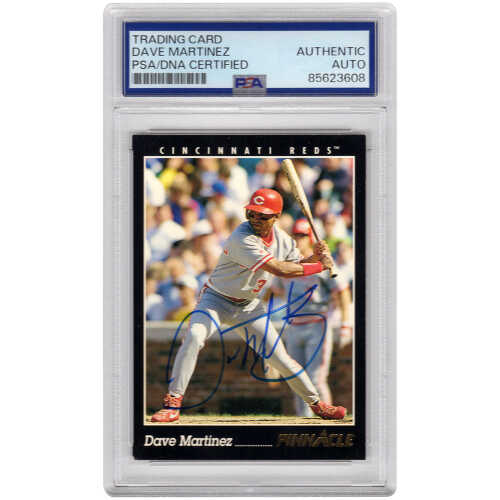 Dave Martinez Signed (Rays / Reds) Baseball Trading Card (Various) - (PSA Encapsulated)