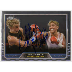 Christy Martin Signed 2024 Topps Chrome Boxing Trading Card #71