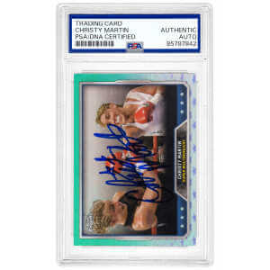 Christy Martin Signed 2024 Topps Green Chrome Boxing Trading Card #71 - (PSA Encapsulated)