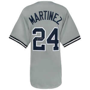 Tino Martinez Signed Grey Custom Baseball Jersey