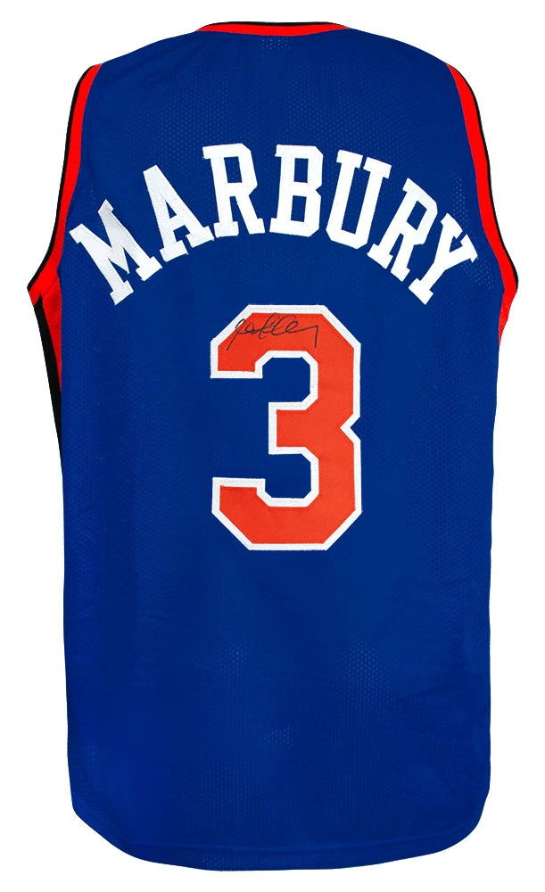 2024年のクリスマスの特別な衣装 Stephon Jersey Basketball Custom Blue Signed Marbury Upper Deck