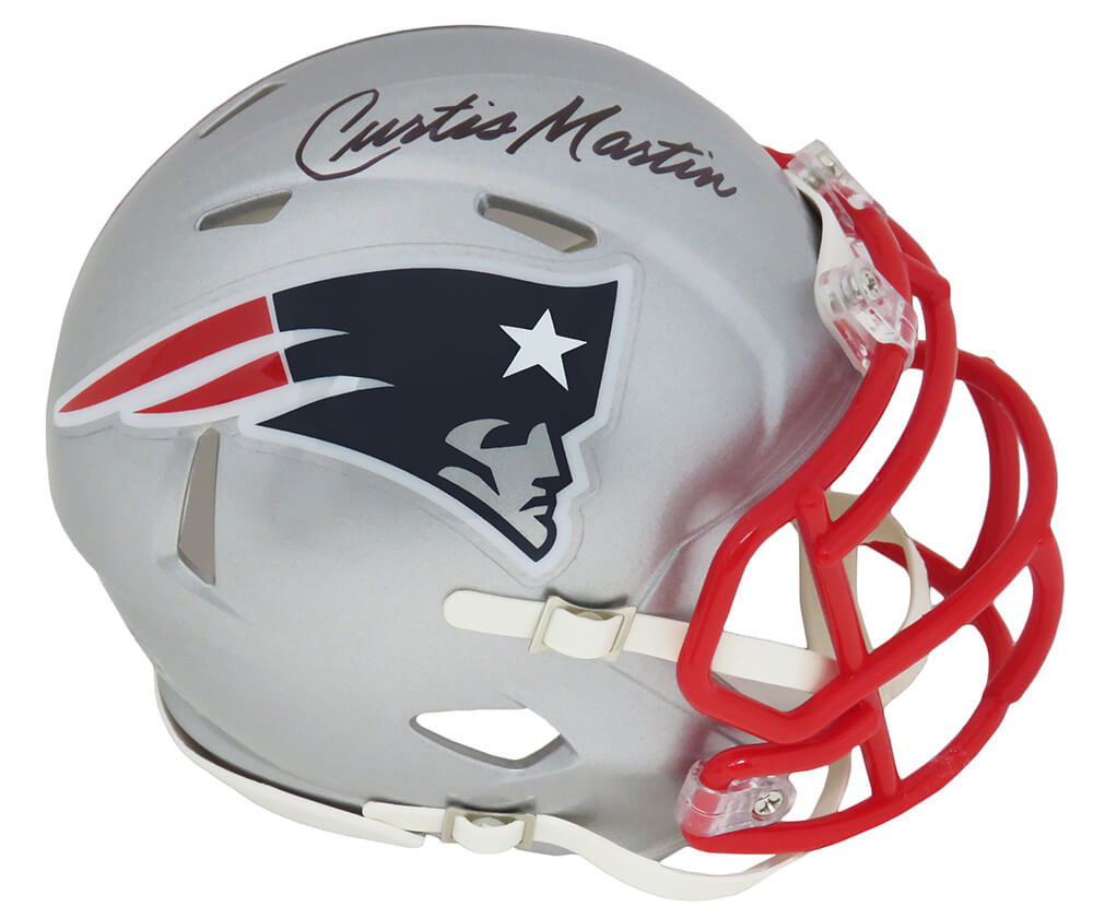 Curtis Martin Signed New England Patriots Riddell Speed Mini Helmet –  Schwartz Sports Memorabilia