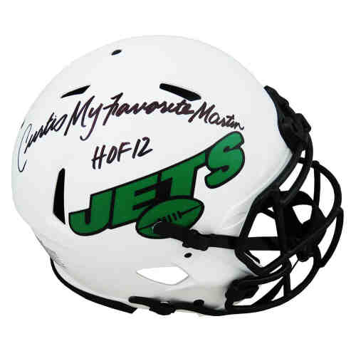 Curtis Martin Signed New York Jets Lunar Eclipse Riddell Authentic Speed Helmet w/HOF'12, My Favorite