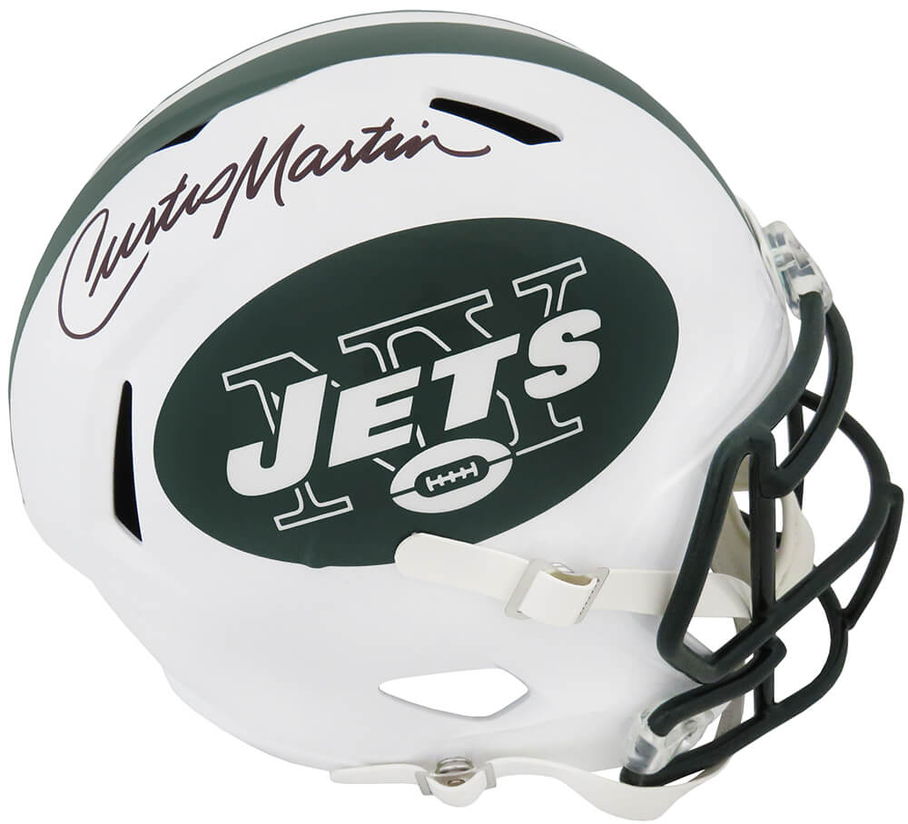 Curtis Martin Signed New York Jets FLASH Riddell Full Size Speed