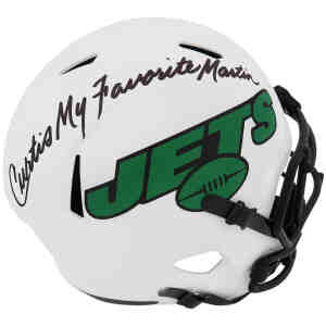 Curtis Martin Autographed Signed New York Jets Throwback White Riddell Mini  Helmet