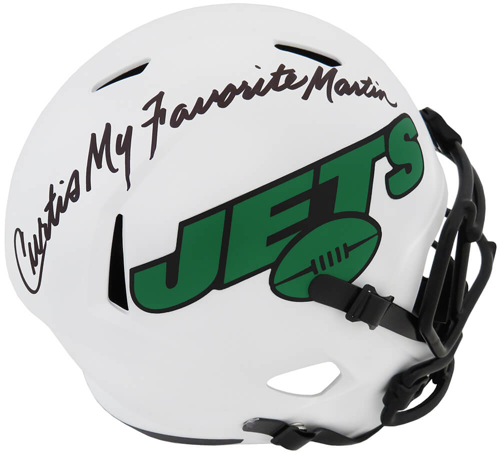 Curtis Martin Signed New York Jets Speed Lunar NFL Mini Helmet