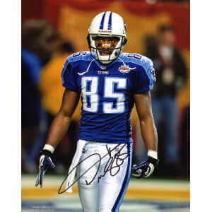Derrick Mason Signed Tennessee Titans Action 8x10 Photo